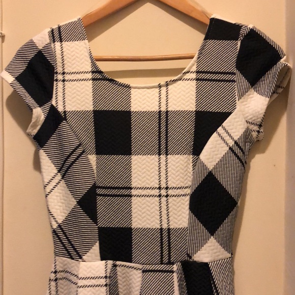 Lulus Chess Queen Black & Ivory Plaid Dress - Picture 9 of 12